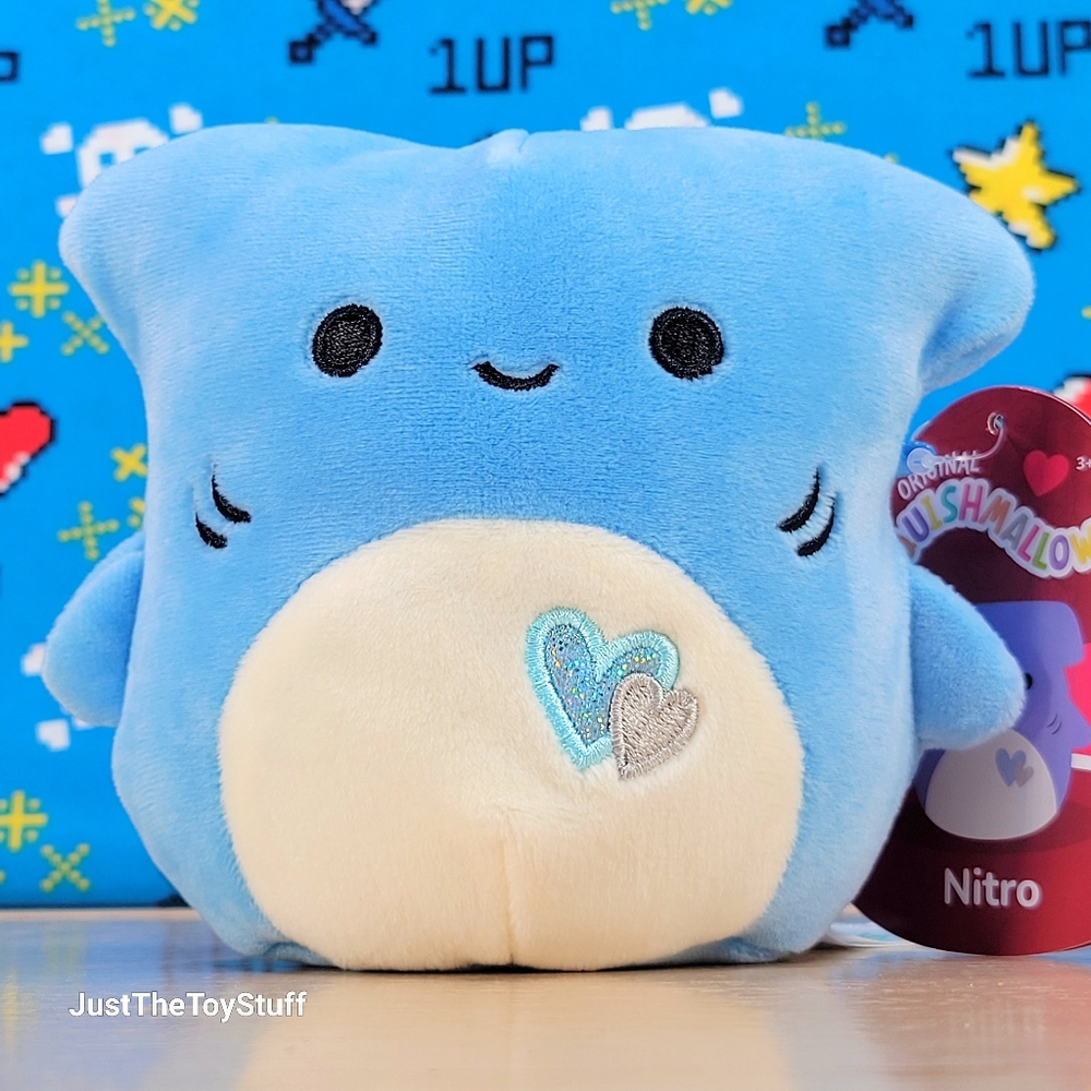 Squishmallow Nitro the Hammerhead Shark 4" UltraSoft Sealife Toy Plush NWT